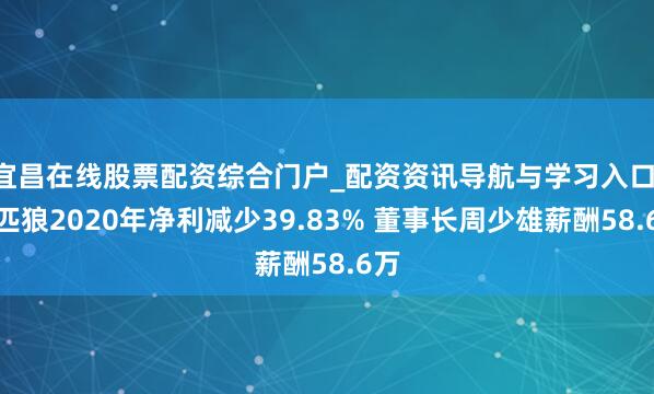 宜昌在线股票配资综合门户_配资资讯导航与学习入口 七匹狼2020年净利减少39.83% 董事长周少雄薪酬58.6万